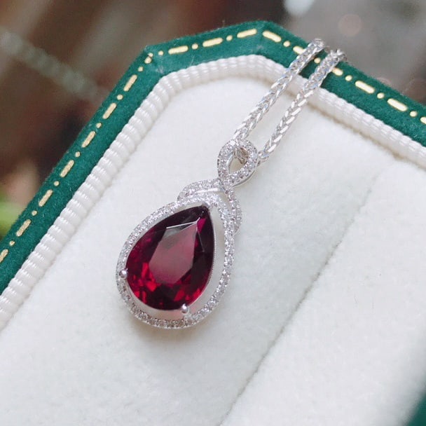 14k Gold 2.15 Ct Natural Tourmaline & Diamond Pendant( Without Chain ) - 3