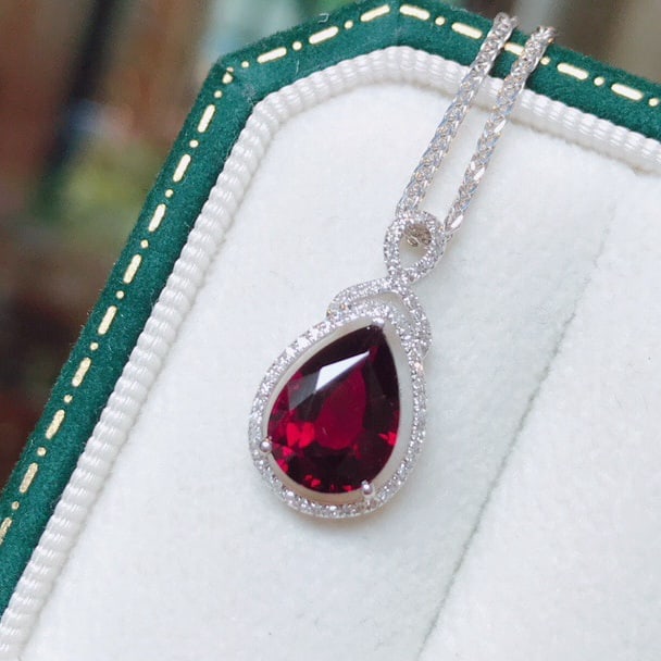 14k Gold 2.15 Ct Natural Tourmaline & Diamond Pendant( Without Chain ) - 8