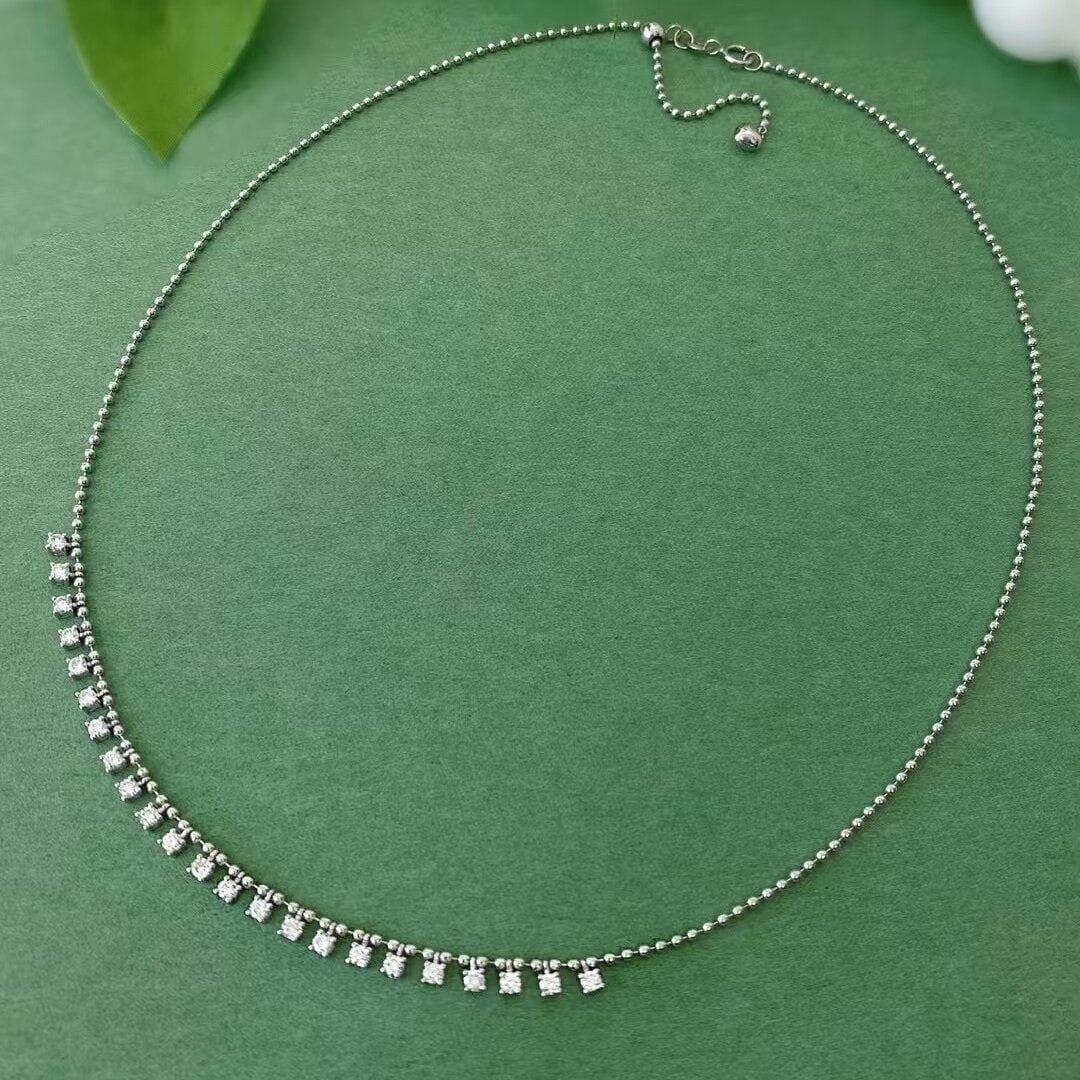 14k Gold 1 Ct Natural H Diamond Necklace: Ref:230944257 // gold content:14k gold // main gemstone:diamond // shape:round // carat weight:1ct // clarity grade:vs-si // color:h // treatment:natural // cut grade:g // Condition: NewLow