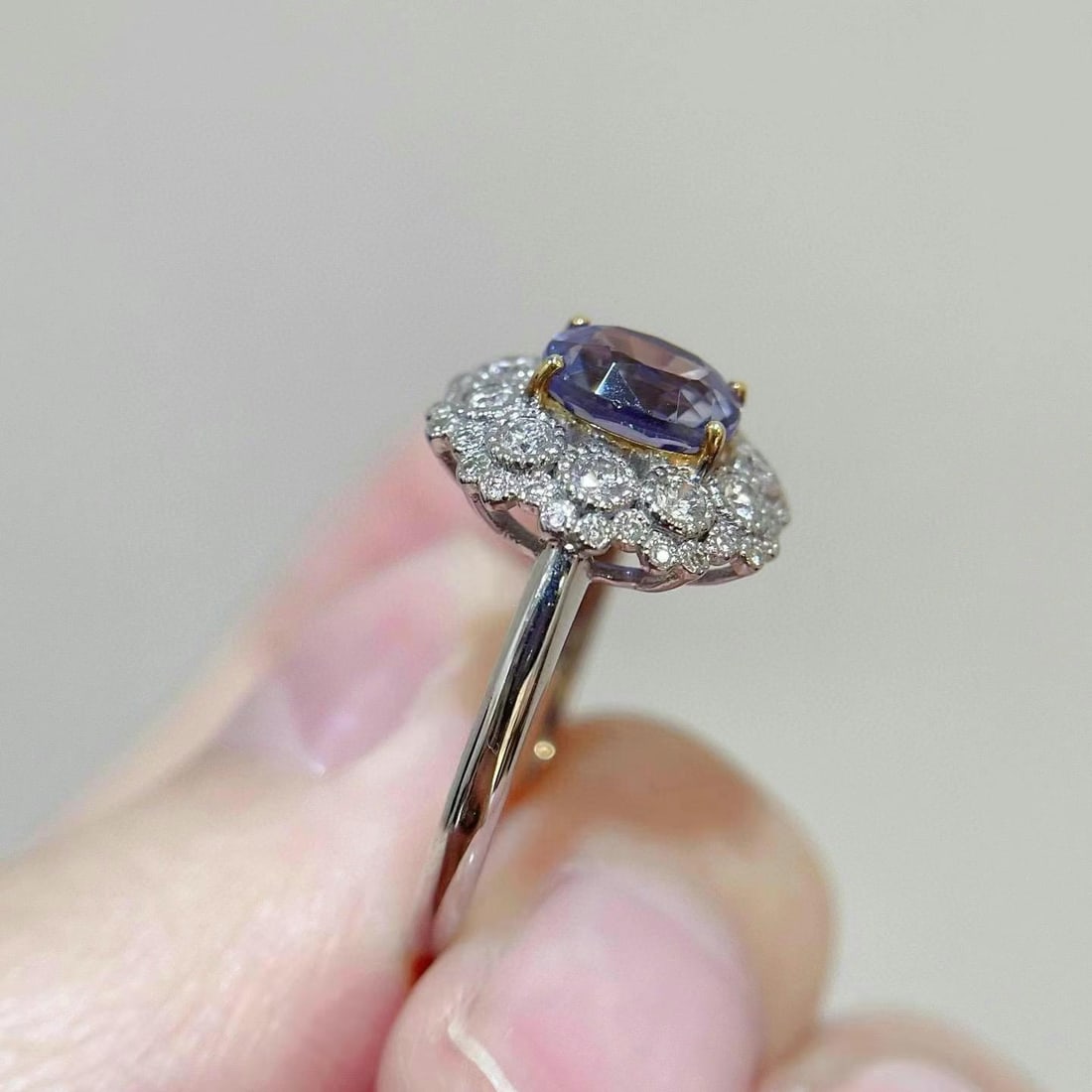 14k Gold 1.58 Ctw Natural Sapphire & Diamond Ring - 4