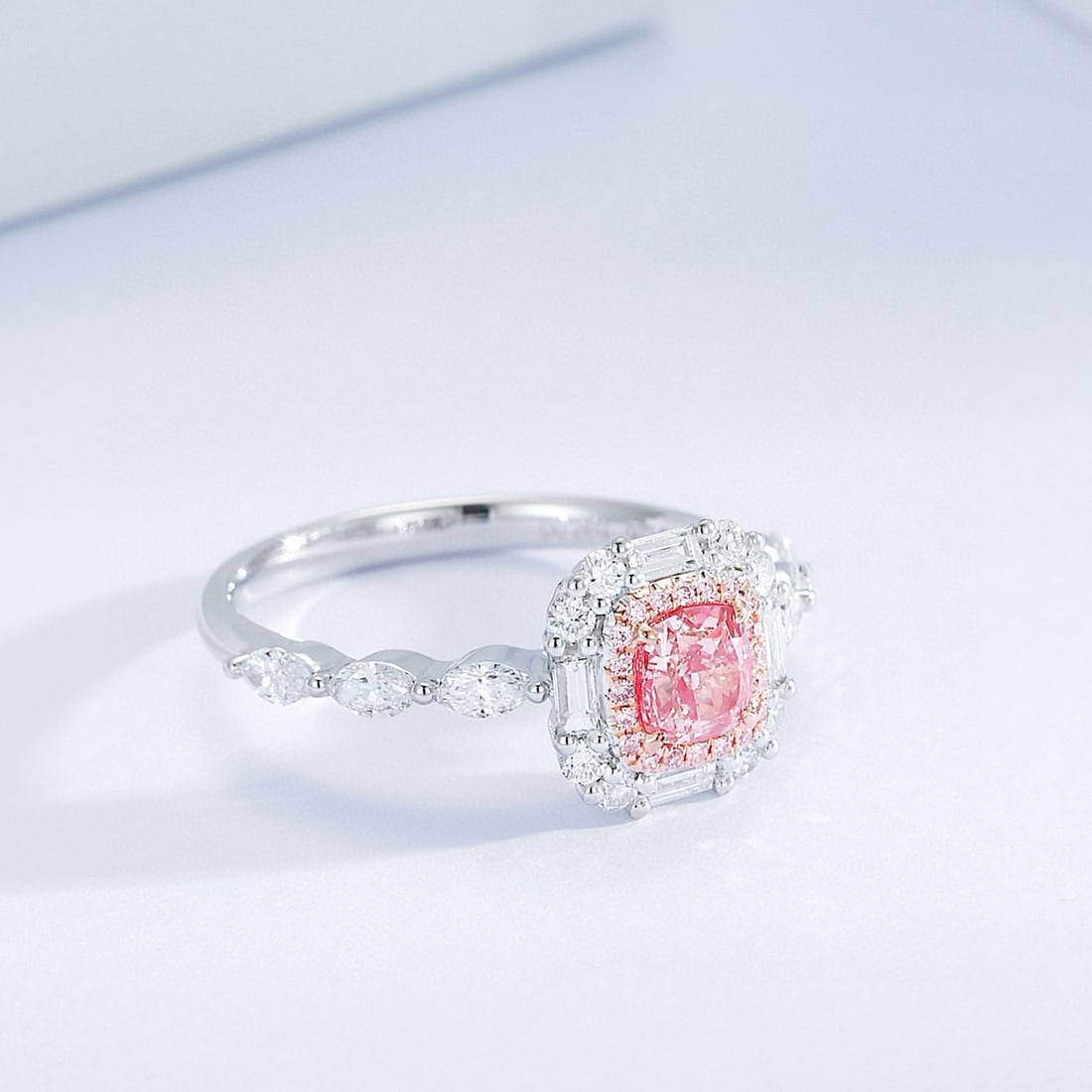 14k Gold 1.27 Ctw Natural Pink Diamond & Diamond Ring - 4