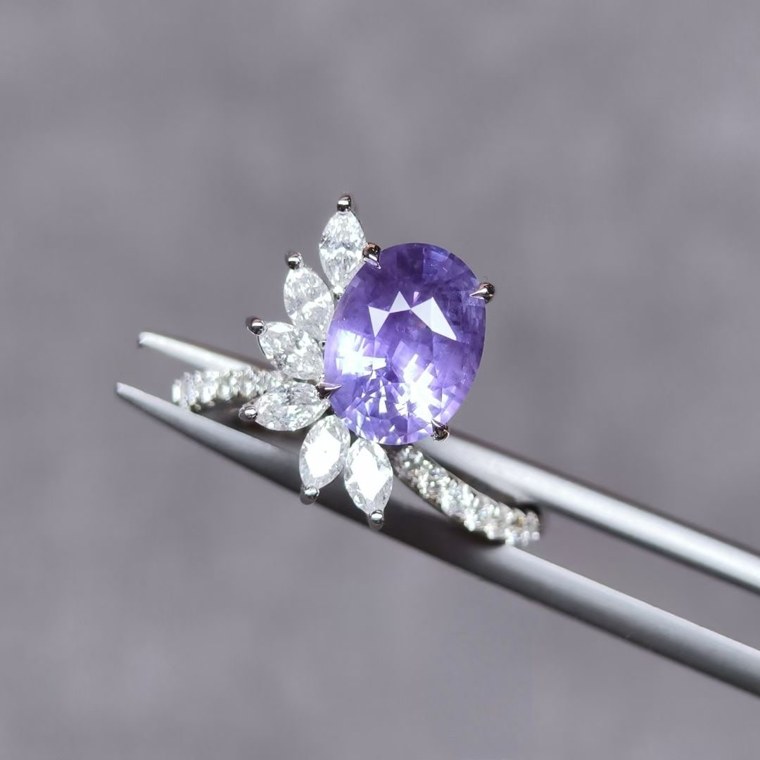 14k Gold 3.25 Ctw Natural Sapphire & Diamond Ring - 3