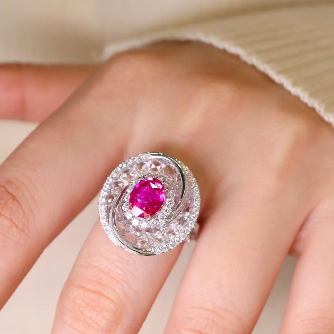 14k Gold 3.63 Ctw Natural Sapphire & Diamond Ring - 5