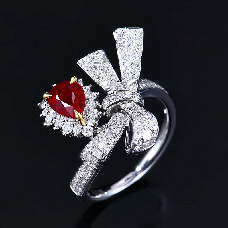 14k Gold 1.90 Ctw Natural Ruby & Diamond Ring - 4