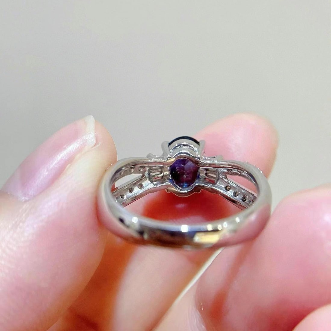 14k Gold 1.76 Ctw Natural Sapphire & Diamond Ring - 5