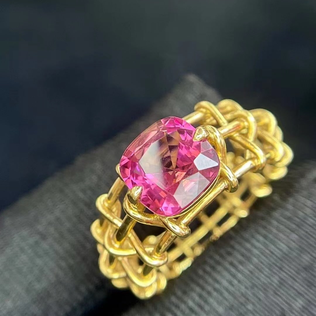 14k Gold 2.67 Ct Natural Tourmaline Ring - 2