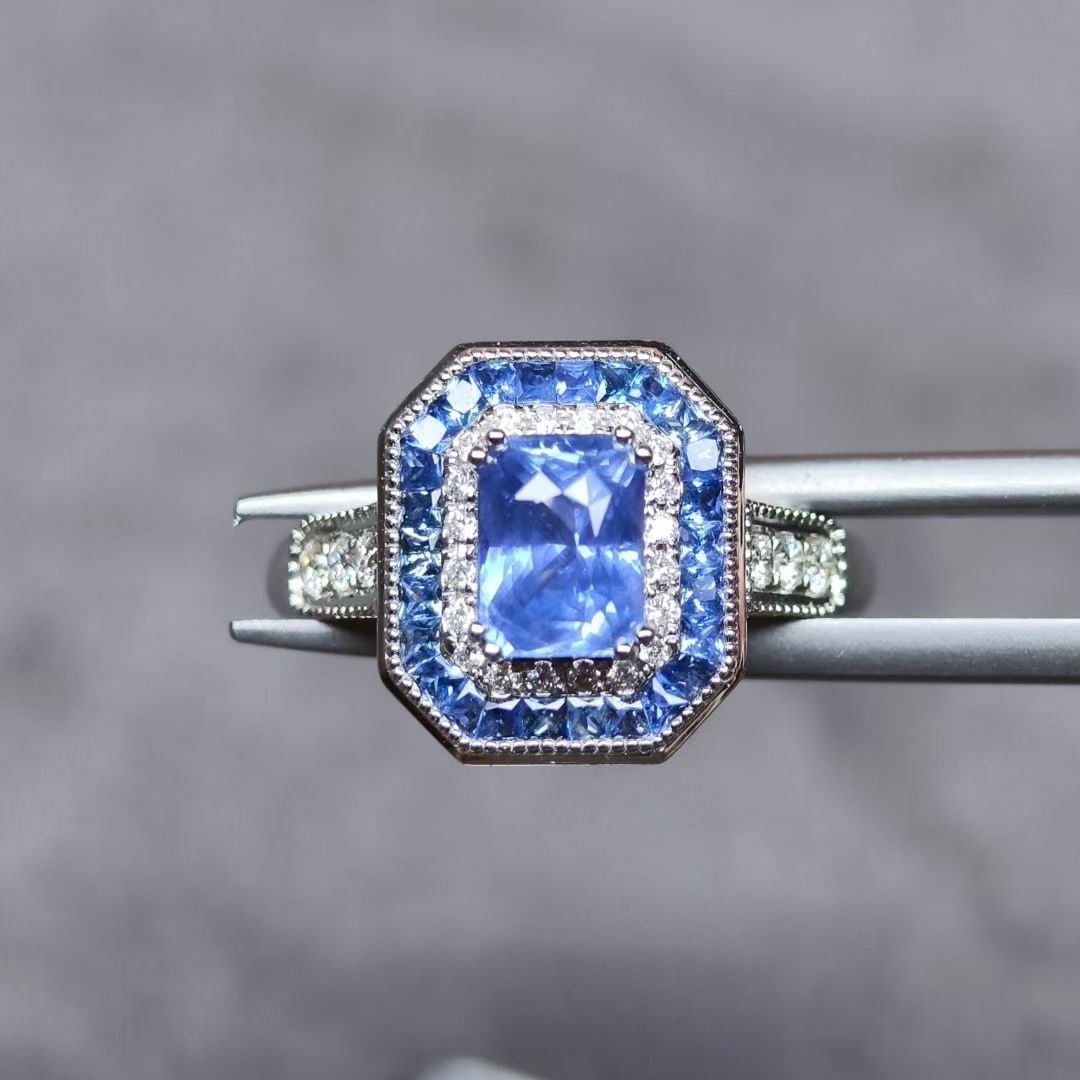 14k Gold 2.29 Ctw Natural Sapphire & Sapphire Ring (1 of 4)