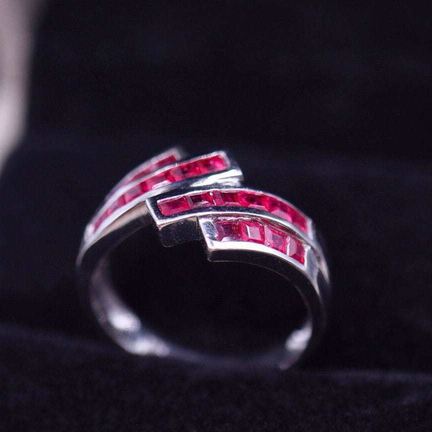 14k Gold 1.12 Ct Natural Ruby Ring - 5