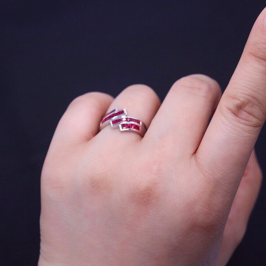 14k Gold 1.12 Ct Natural Ruby Ring - 6