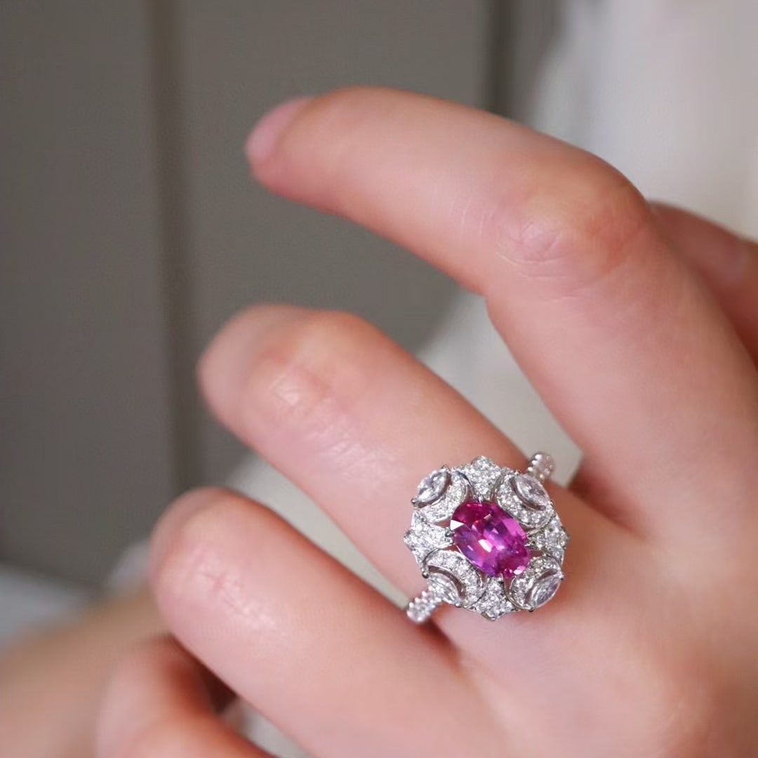 14k Gold 1.58 Ctw Natural Sapphire & Diamond Ring - 5