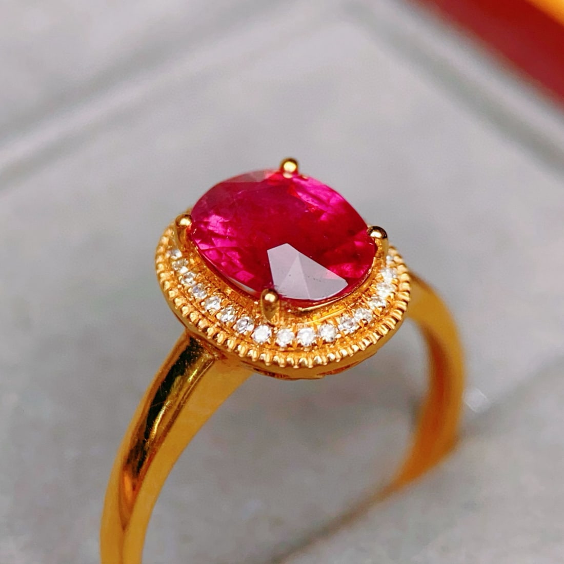 14k Gold 1.64 Ctw Natural Tourmaline & Diamond Ring - 3