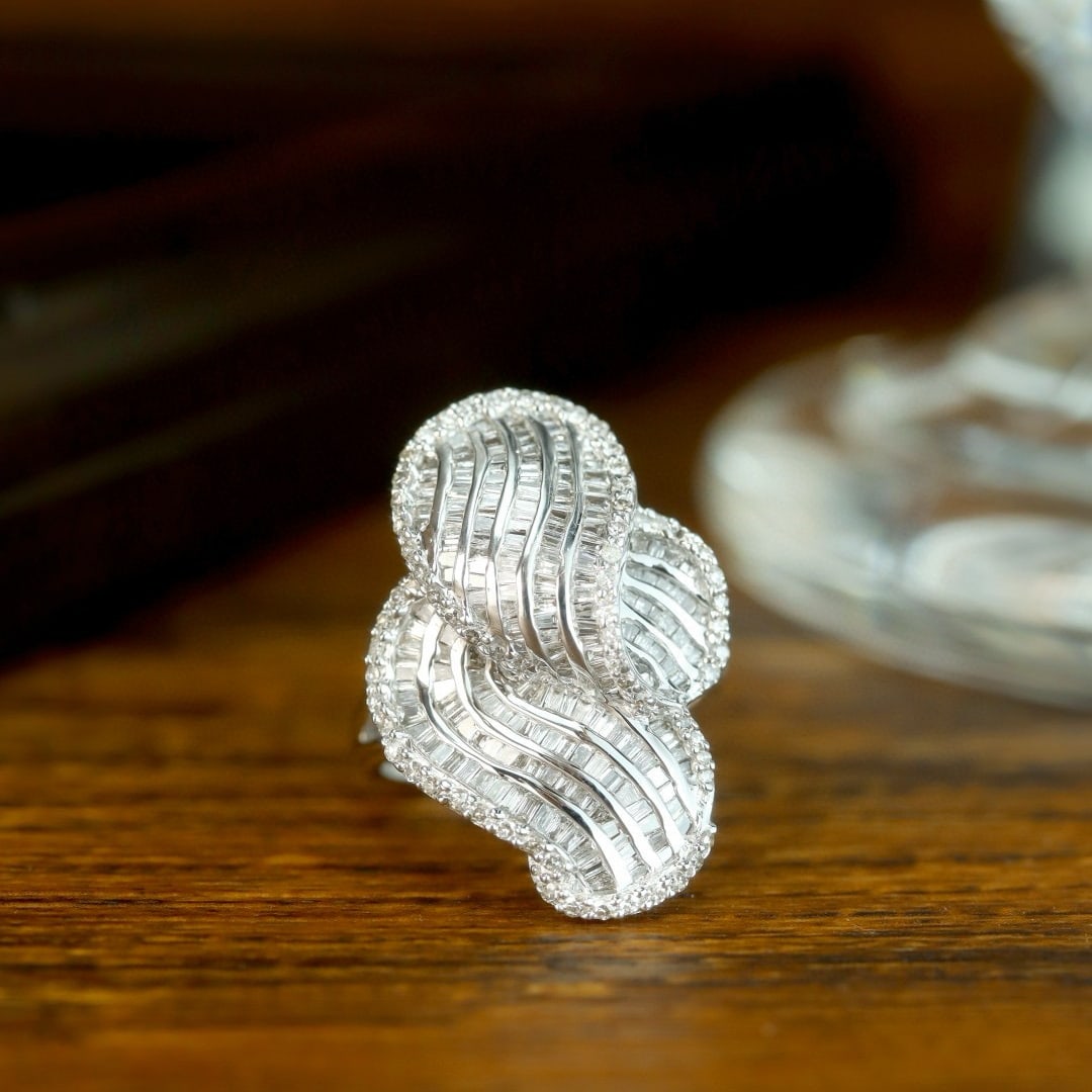 14k Gold 1.3 Ct Natural H Diamond Ring (1 of 6)