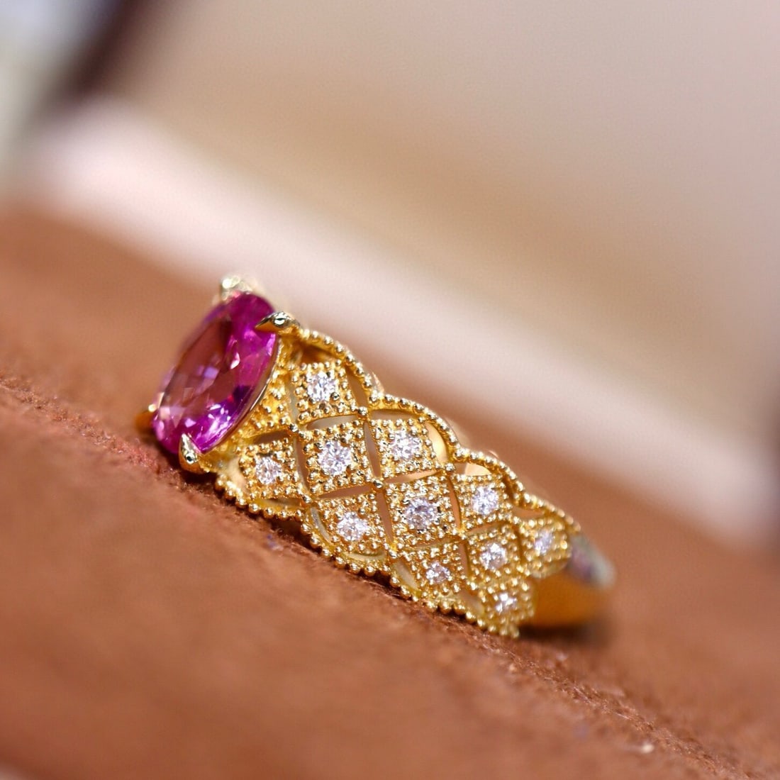 14k Gold 1.08 Ctw Natural Sapphire & Diamond Ring - 2