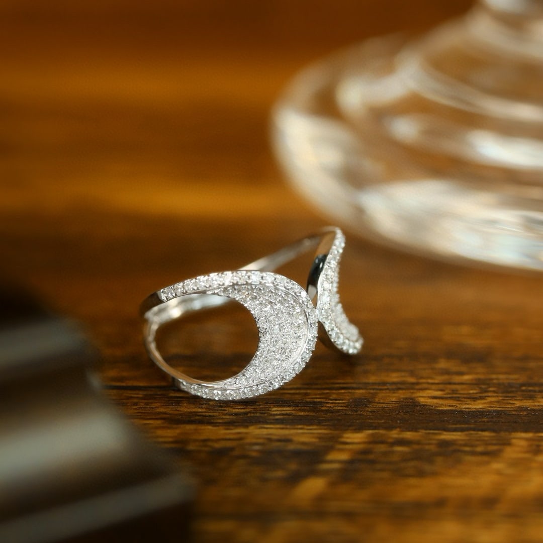 14k Gold 0.40 Ct Natural H Diamond Ring - 2