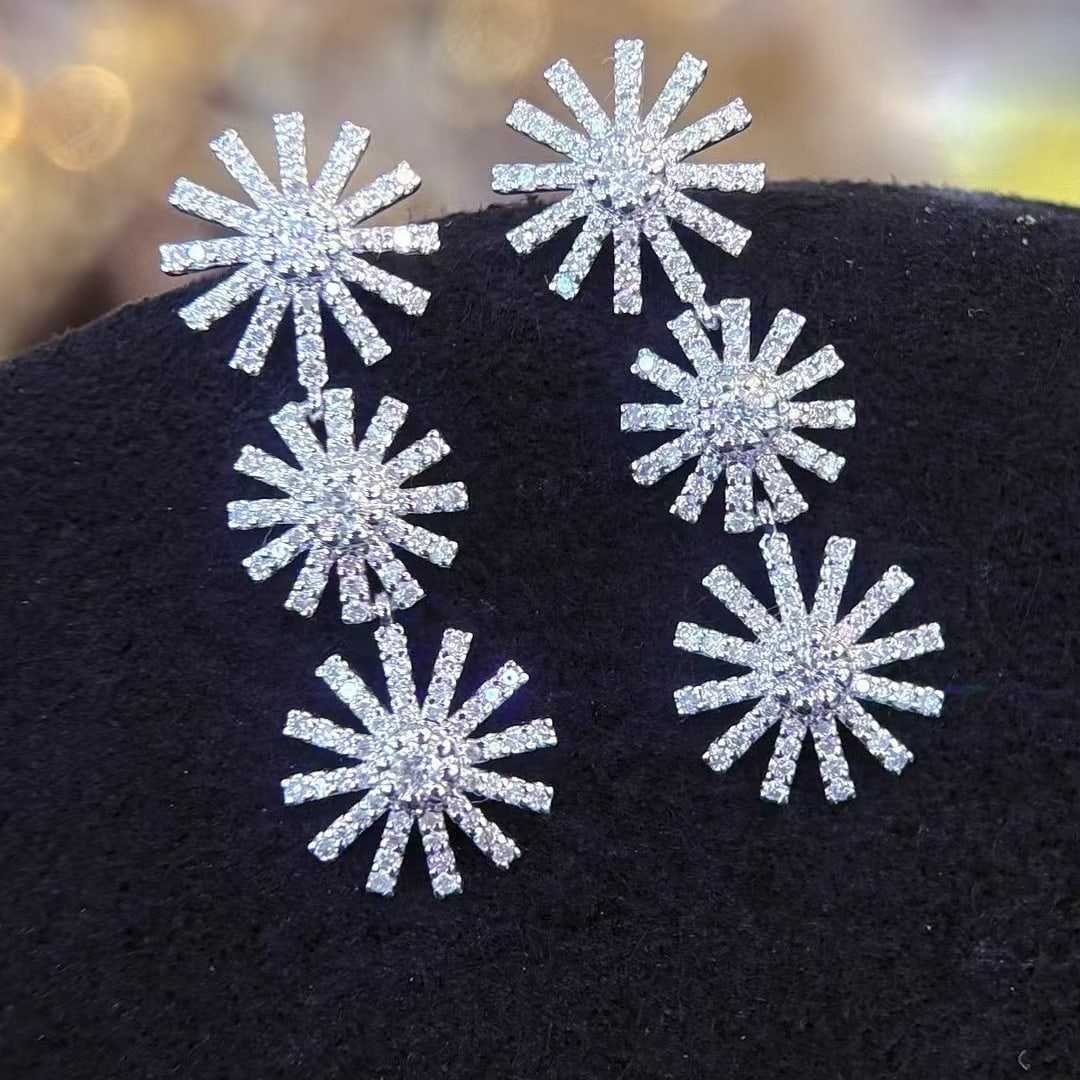 14k Gold 1.2 Ct Natural H Diamond Earrings - 5