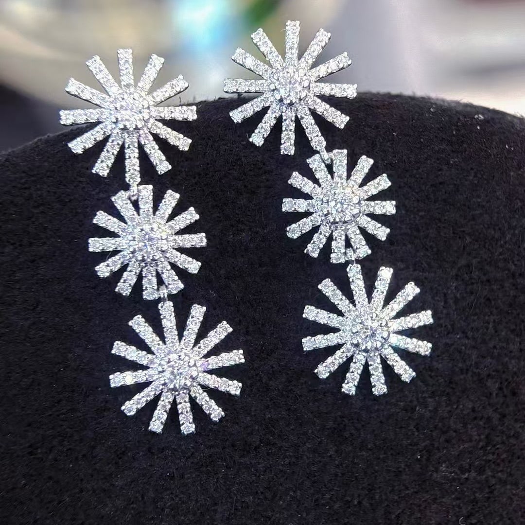 14k Gold 1.2 Ct Natural H Diamond Earrings - 6