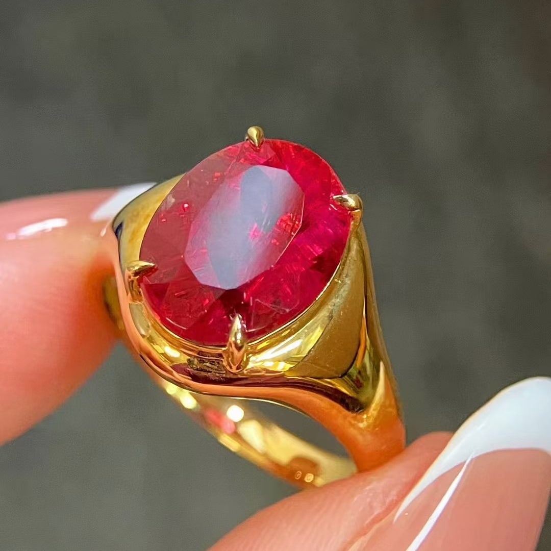 14k Gold 4.60 Ct Natural Tourmaline Ring - 3