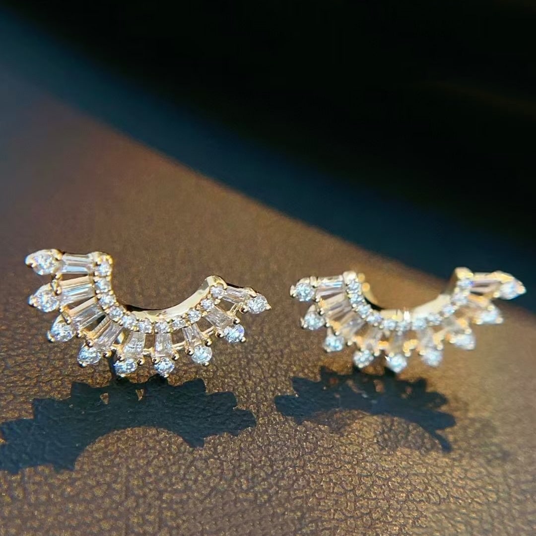 14k Gold 0.55 Ct Natural H Diamond Earrings (1 of 6)