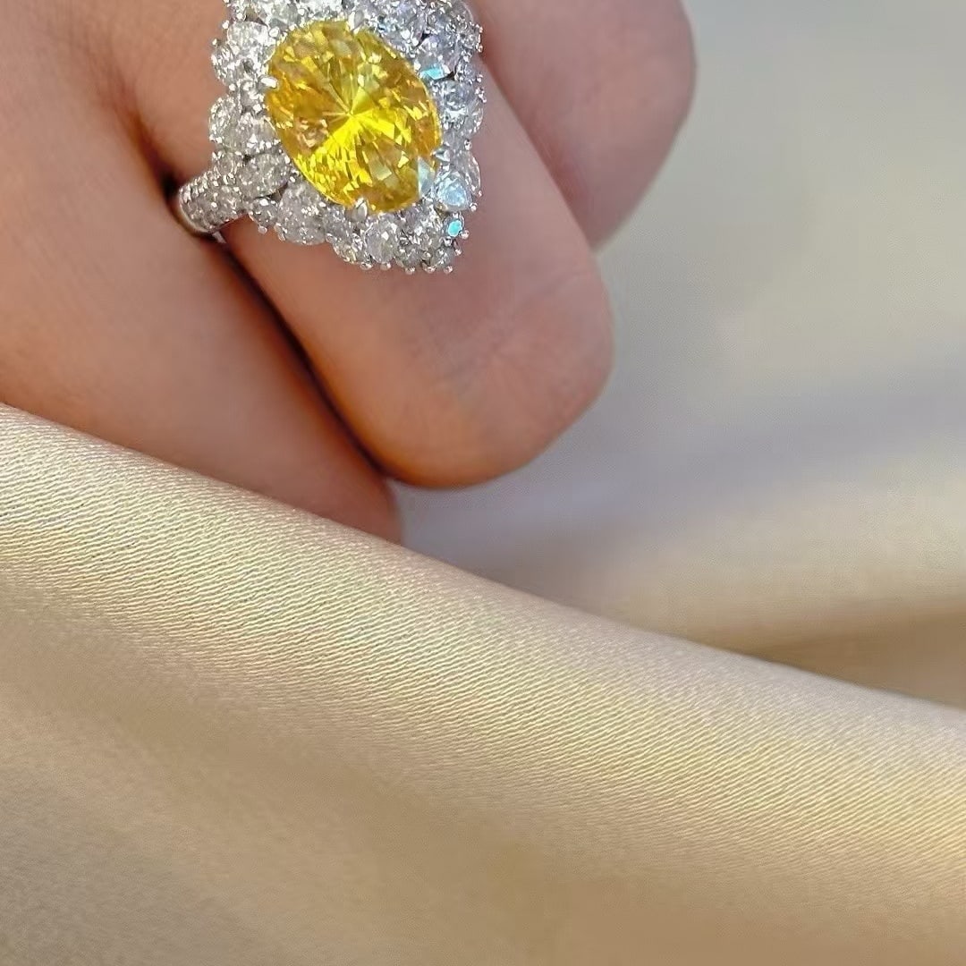 14k Gold 4.06 Ct Natural Sapphire & Diamond Ring/pendant( Without Chain ) - 3