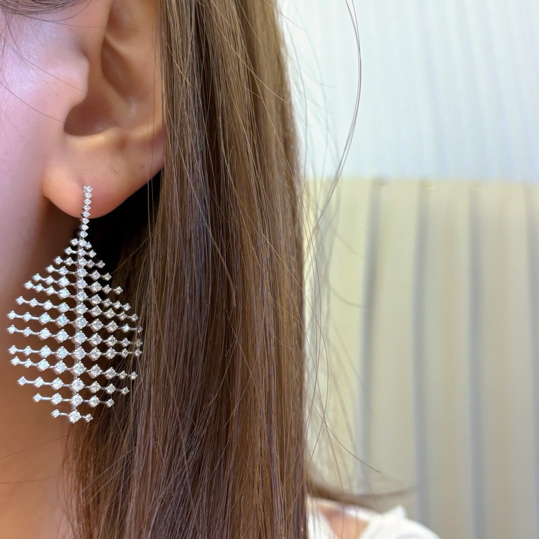 14k Gold 5.3 Ct Natural H Diamond Earrings - 9