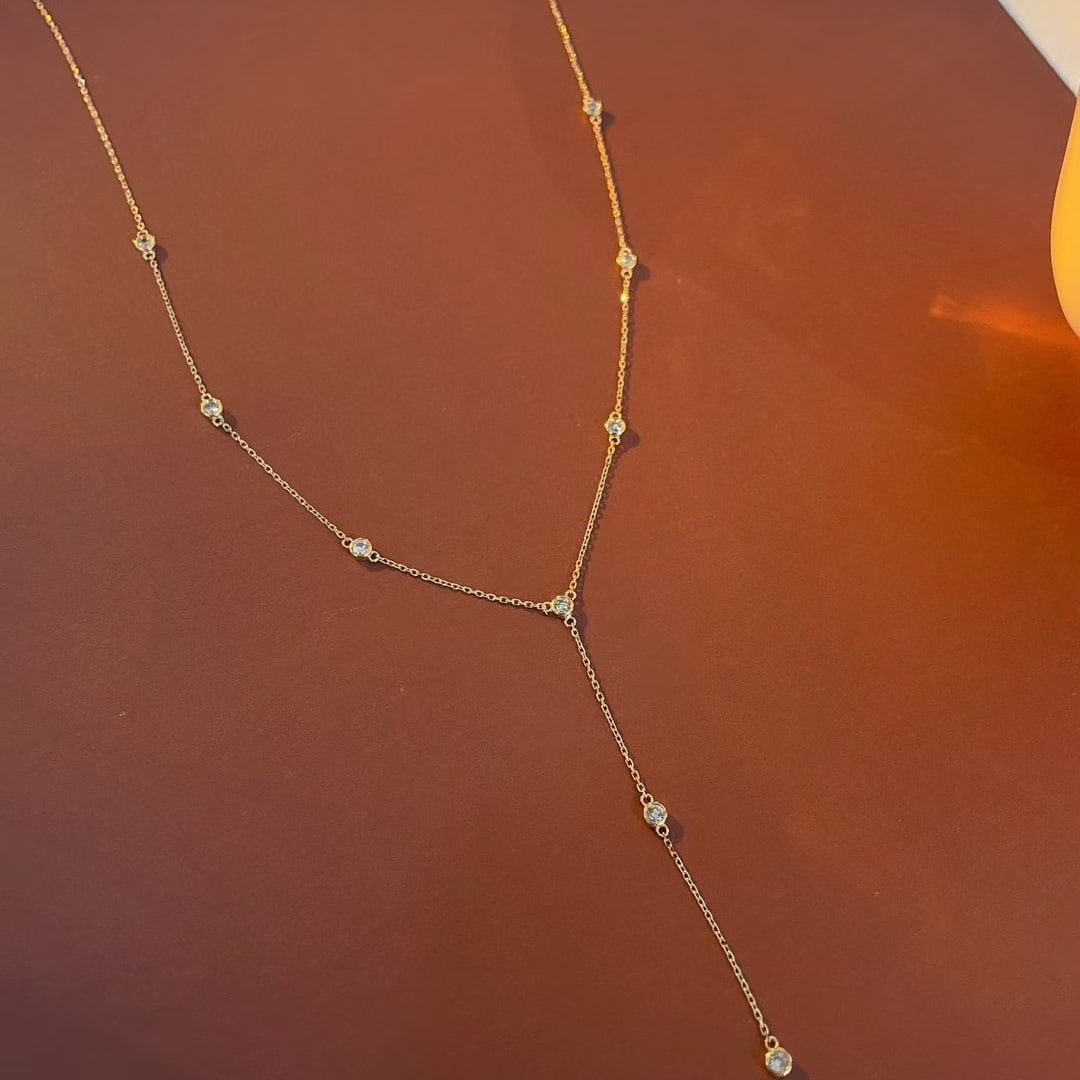 14k Gold 0.31 Ct Natural H Diamond Necklace (1 of 7)