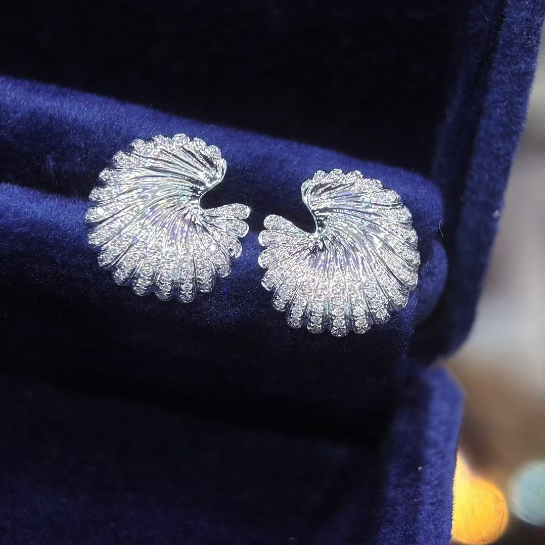 14k Gold 0.5 Ct Natural H Diamond Earrings - 3