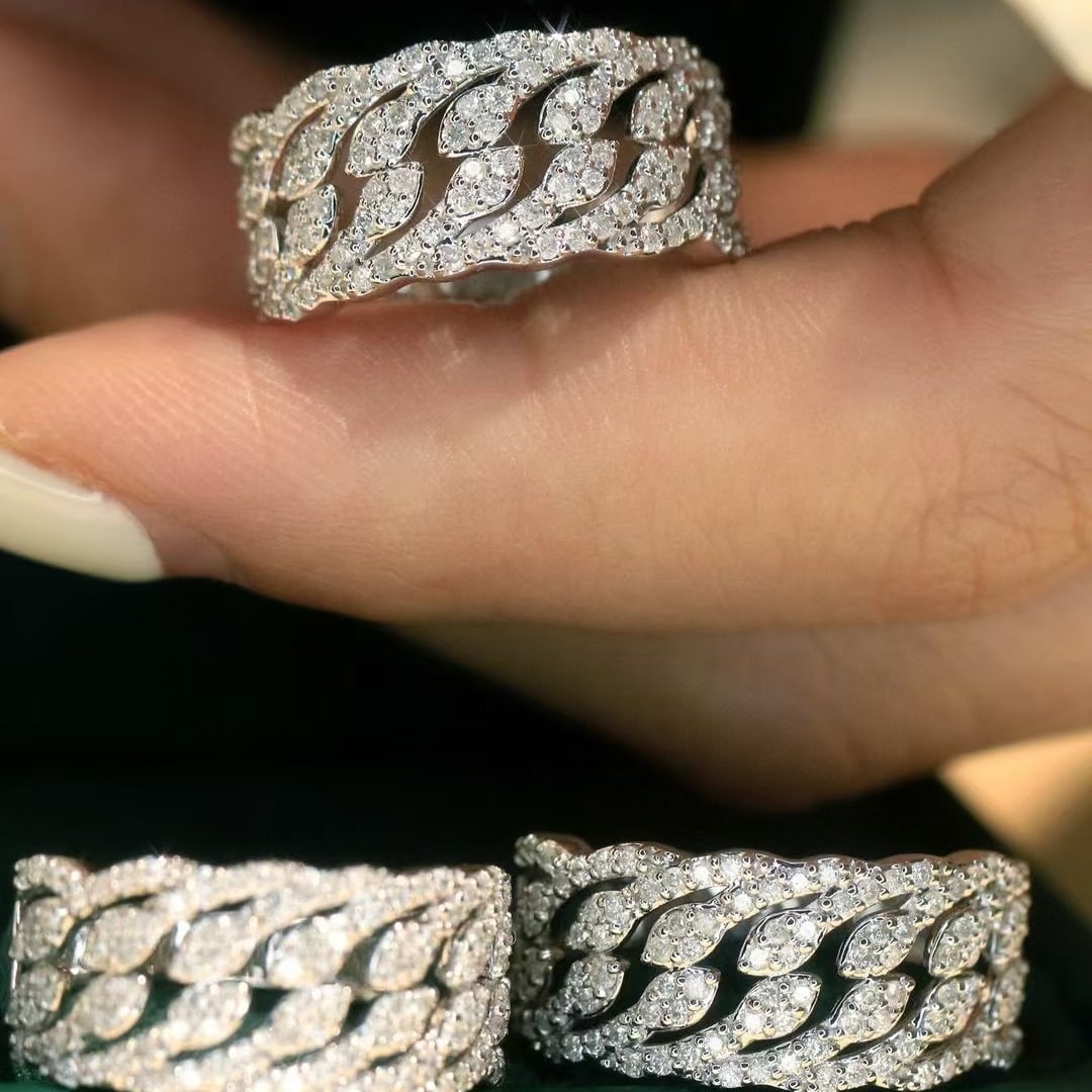 14k Gold 0.6 Ct Natural H Diamond Ring - 2