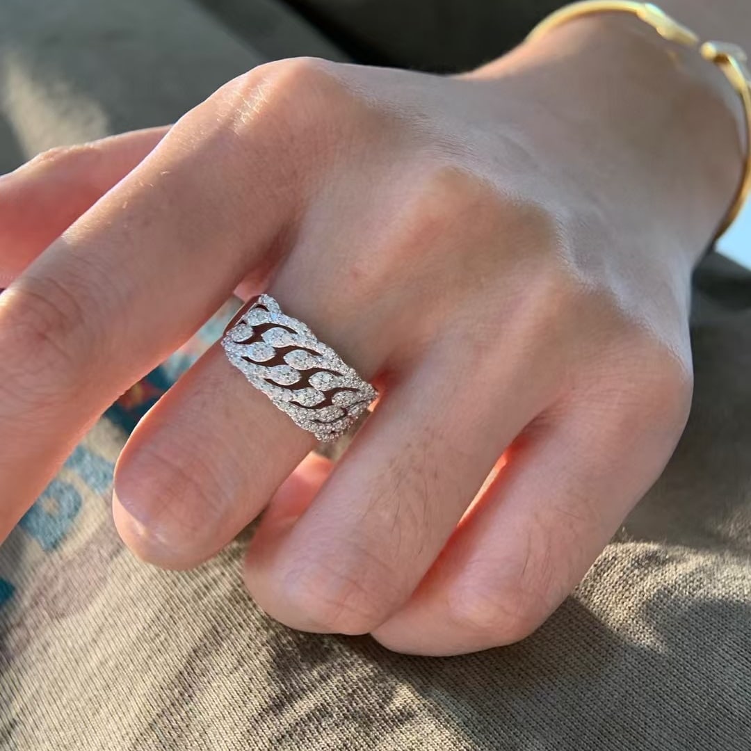 14k Gold 0.6 Ct Natural H Diamond Ring - 4