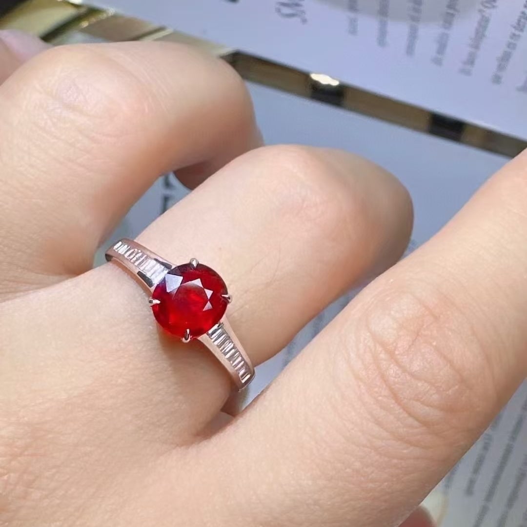 14k Gold 1.02 Ct Natural Ruby & Diamond Ring - 2