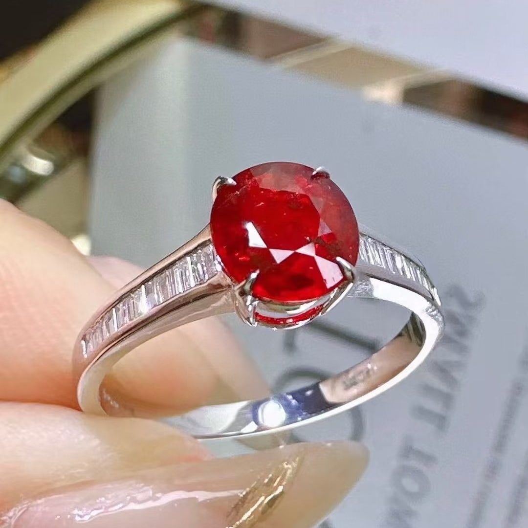 14k Gold 1.02 Ct Natural Ruby & Diamond Ring - 5