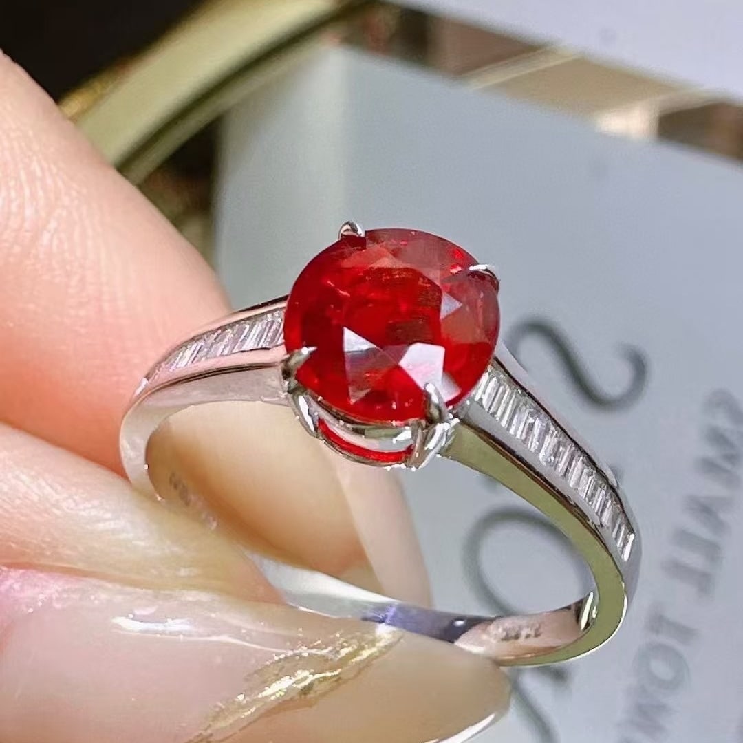 14k Gold 1.02 Ct Natural Ruby & Diamond Ring - 6