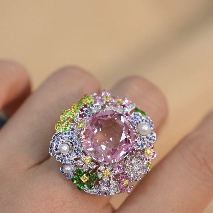 14k Gold 12.5 Ct Natural Tourmaline Ring - 6