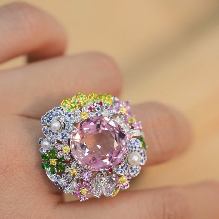 14k Gold 12.5 Ct Natural Tourmaline Ring - 7