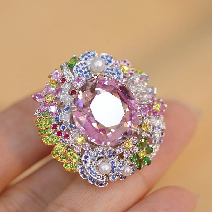 14k Gold 12.5 Ct Natural Tourmaline Ring - 9