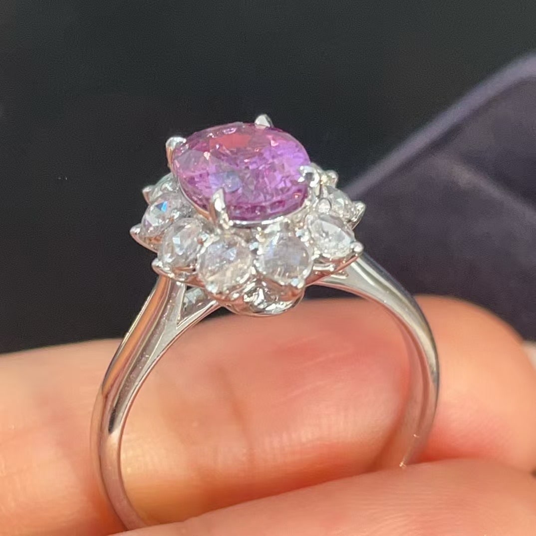 14k Gold 2.74 Ctw Natural Sapphire & Diamond Ring - 3