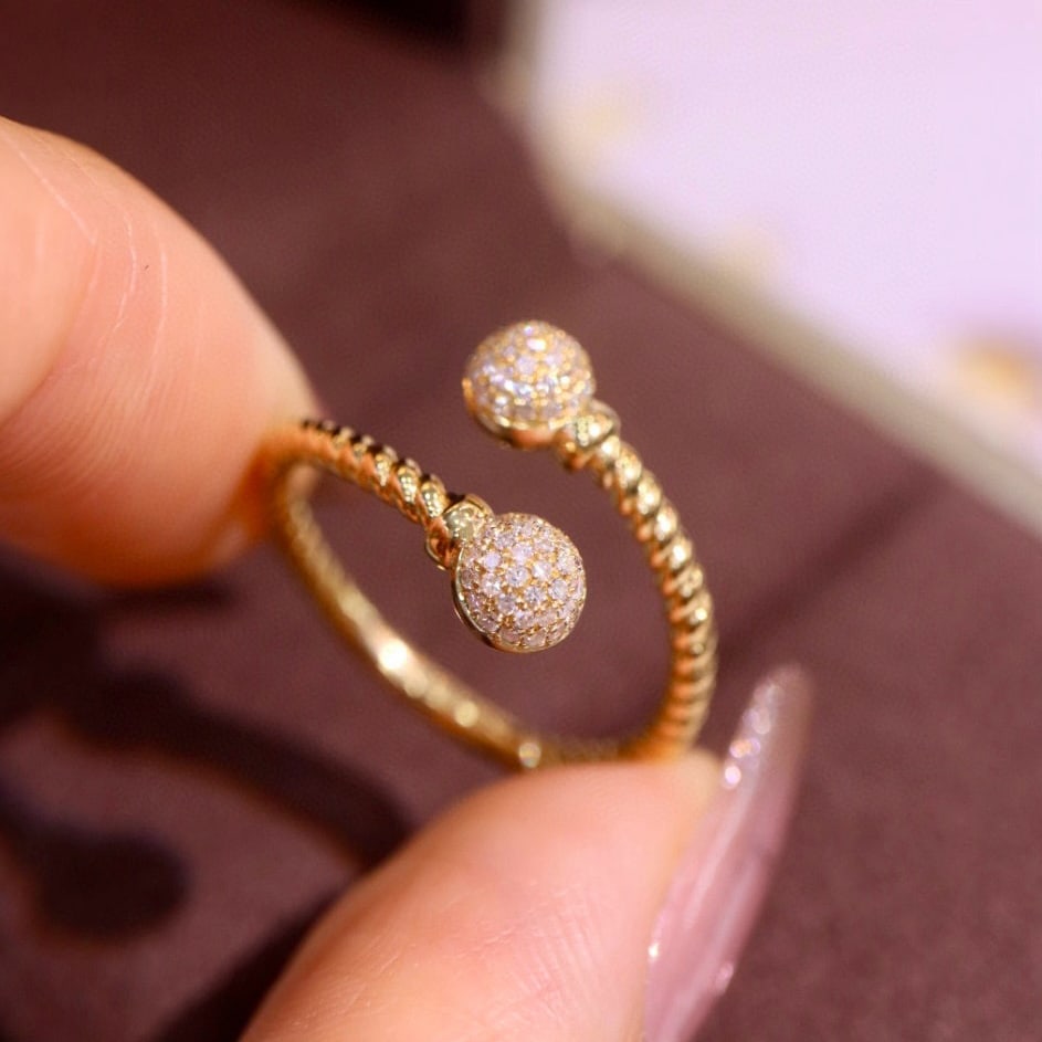 14k Gold 0.15 Ct Natural H Diamond Ring - 7