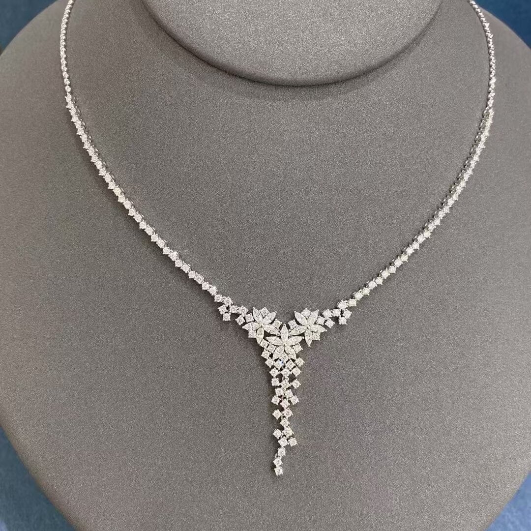 14k Gold 2.73 Ct Natural H Diamond Necklace (1 of 6)