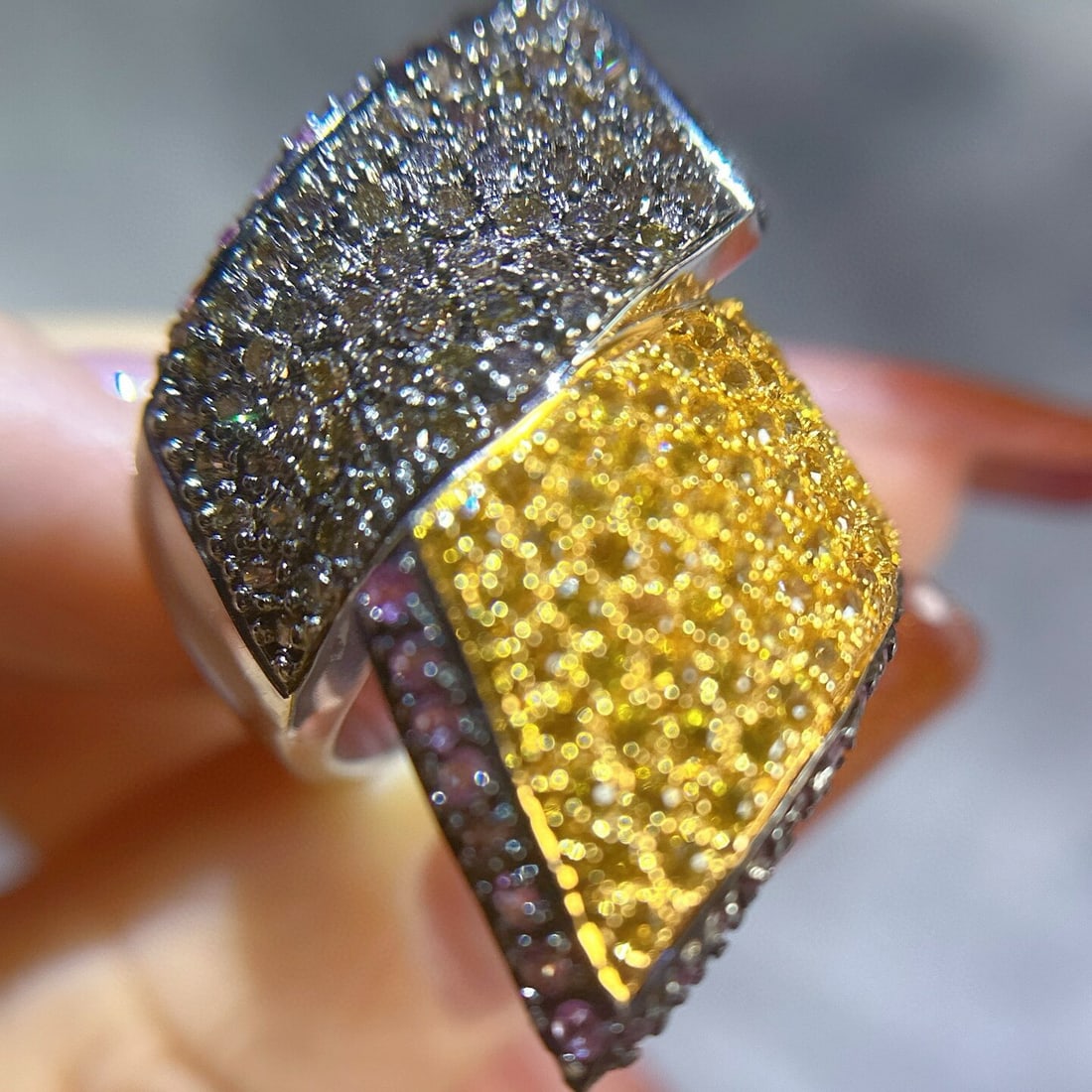 14k Gold 3.52 Ctw Natural Sapphire & Diamond Ring - 3