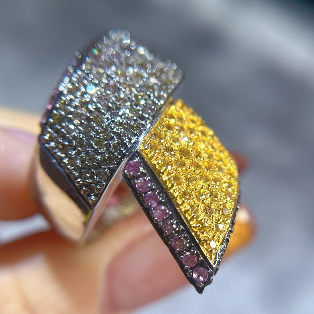 14k Gold 3.52 Ctw Natural Sapphire & Diamond Ring - 4