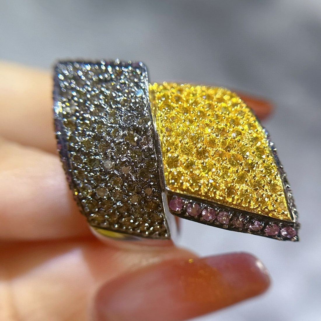 14k Gold 3.52 Ctw Natural Sapphire & Diamond Ring - 5