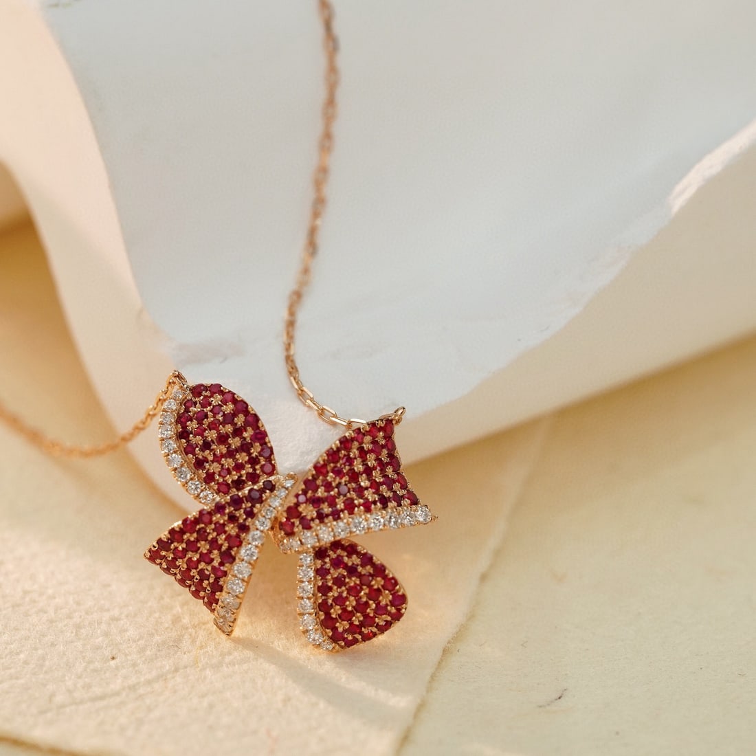 14k Gold 3.25 Ctw Natural Ruby & Diamond Jewelry Set - 5