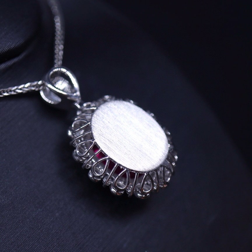 14k Gold 3.85 Ct Natural Tourmaline & Diamond Pendant( Without Chain ) - 6