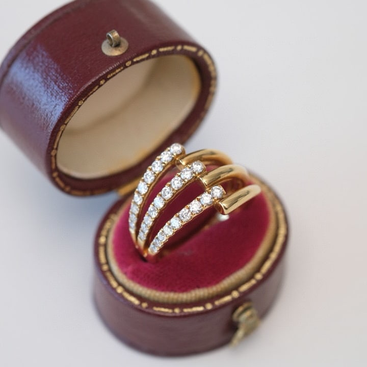 14k Gold 0.65 Ct Natural H Diamond Ring - 4