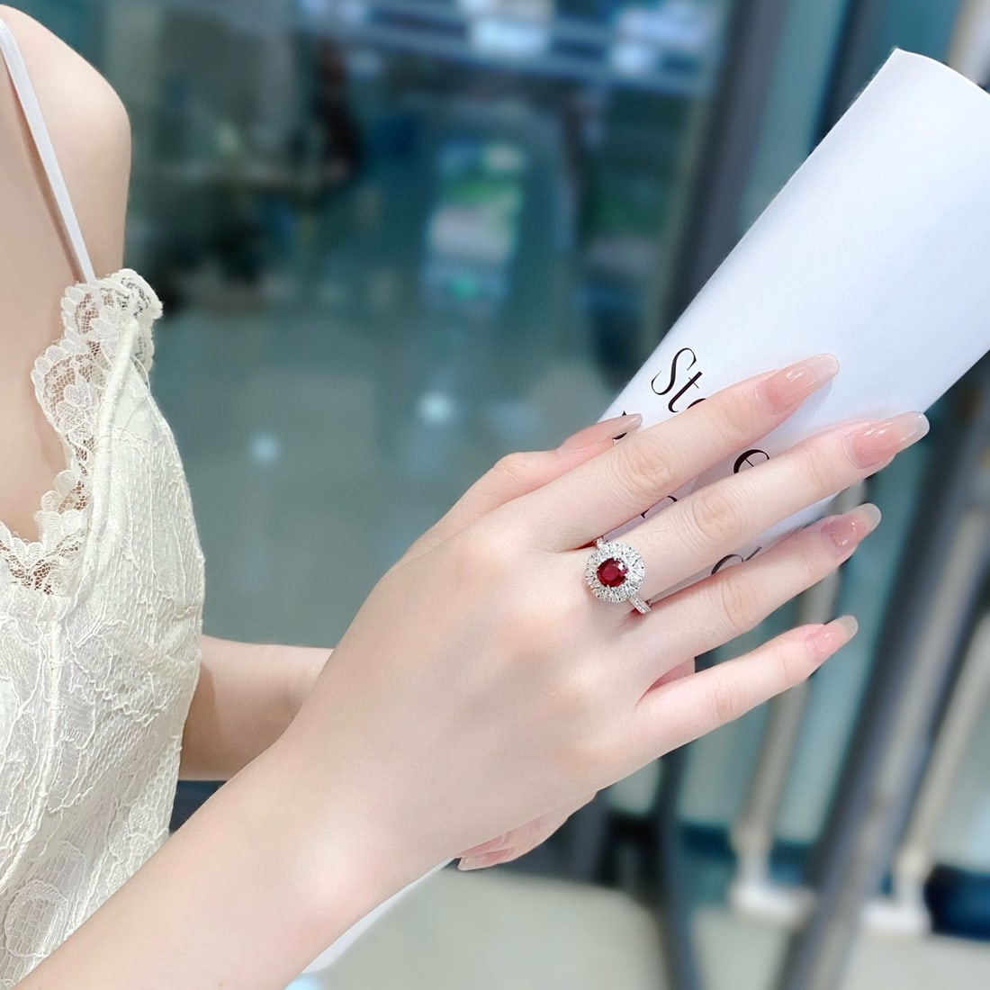 14k Gold 2.10 Ctw Natural Ruby & Diamond Ring/pendant( Without Chain ) - 3