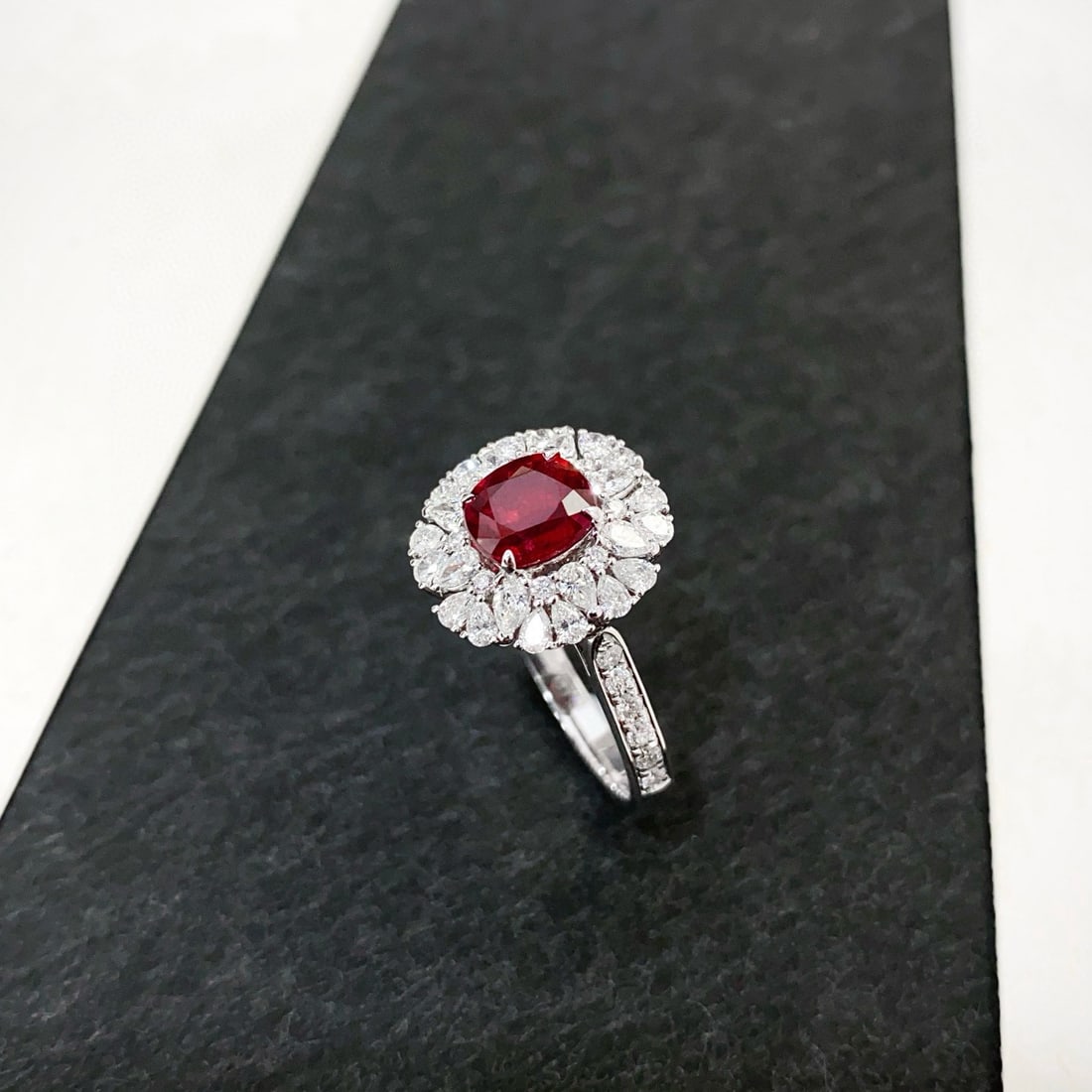 14k Gold 2.10 Ctw Natural Ruby & Diamond Ring/pendant( Without Chain ) - 7