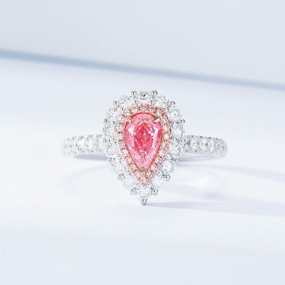 14k Gold 1.23 Ctw Natural Pink Diamond & Diamond Ring (1 of 7)