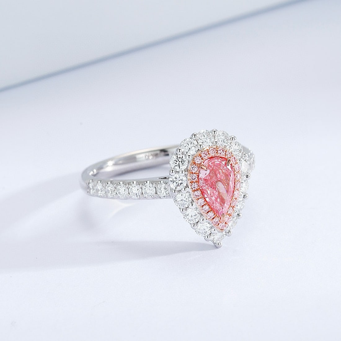 14k Gold 1.23 Ctw Natural Pink Diamond & Diamond Ring - 4