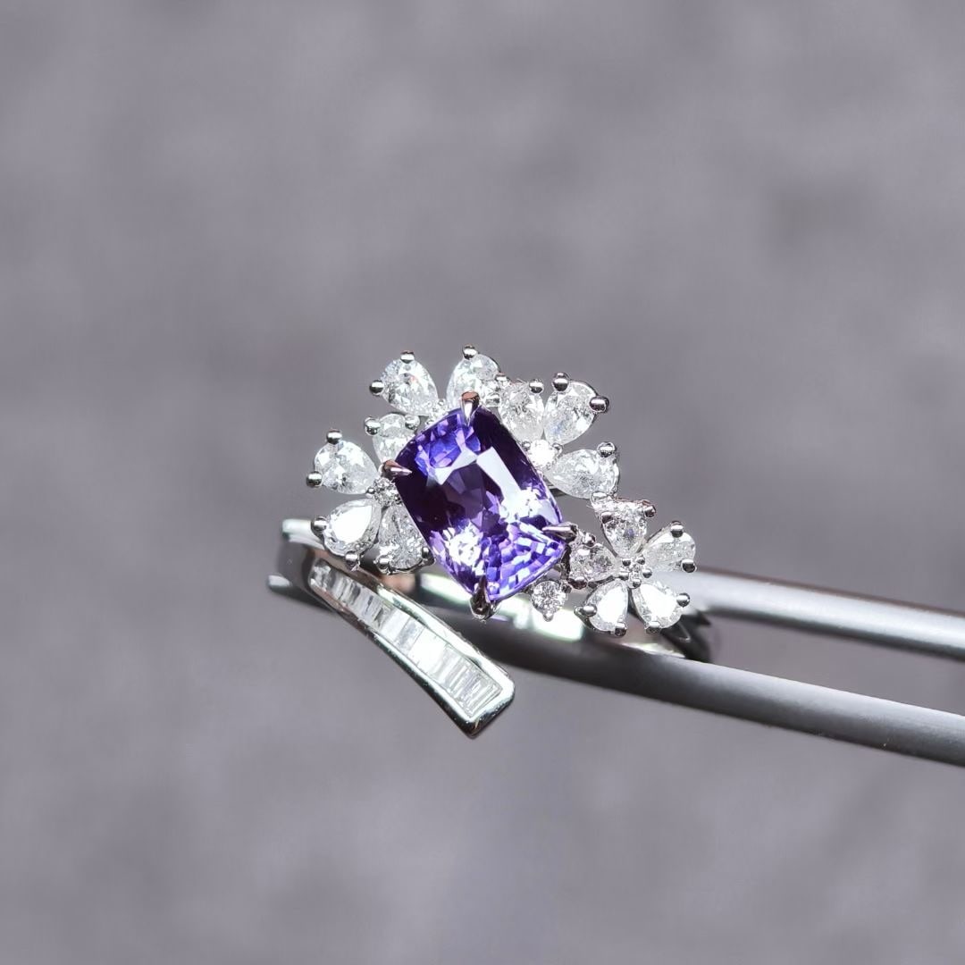 14k Gold 2.71 Ctw Natural Sapphire & Diamond Ring - 3