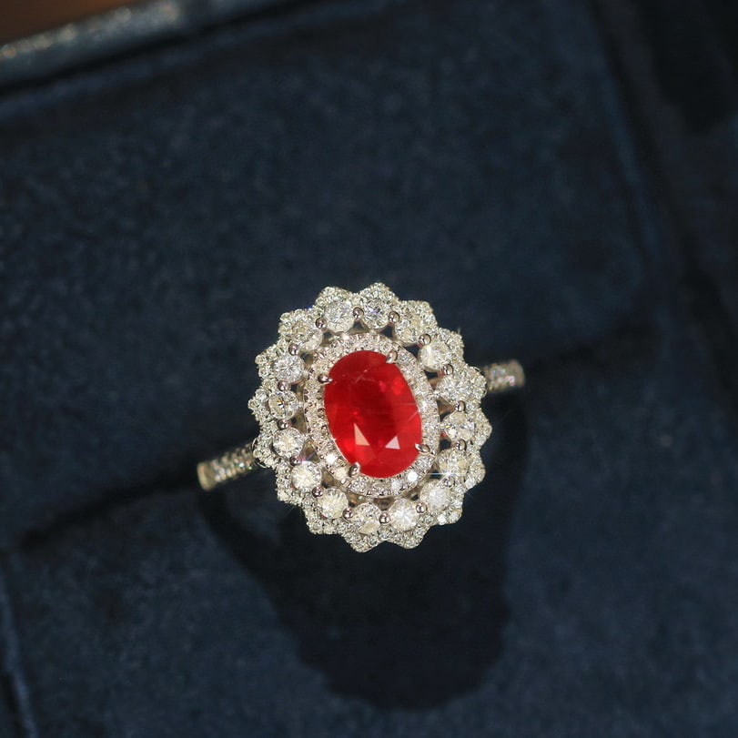 14k Gold 2.00 Ctw Natural Ruby & Diamond Ring - 6