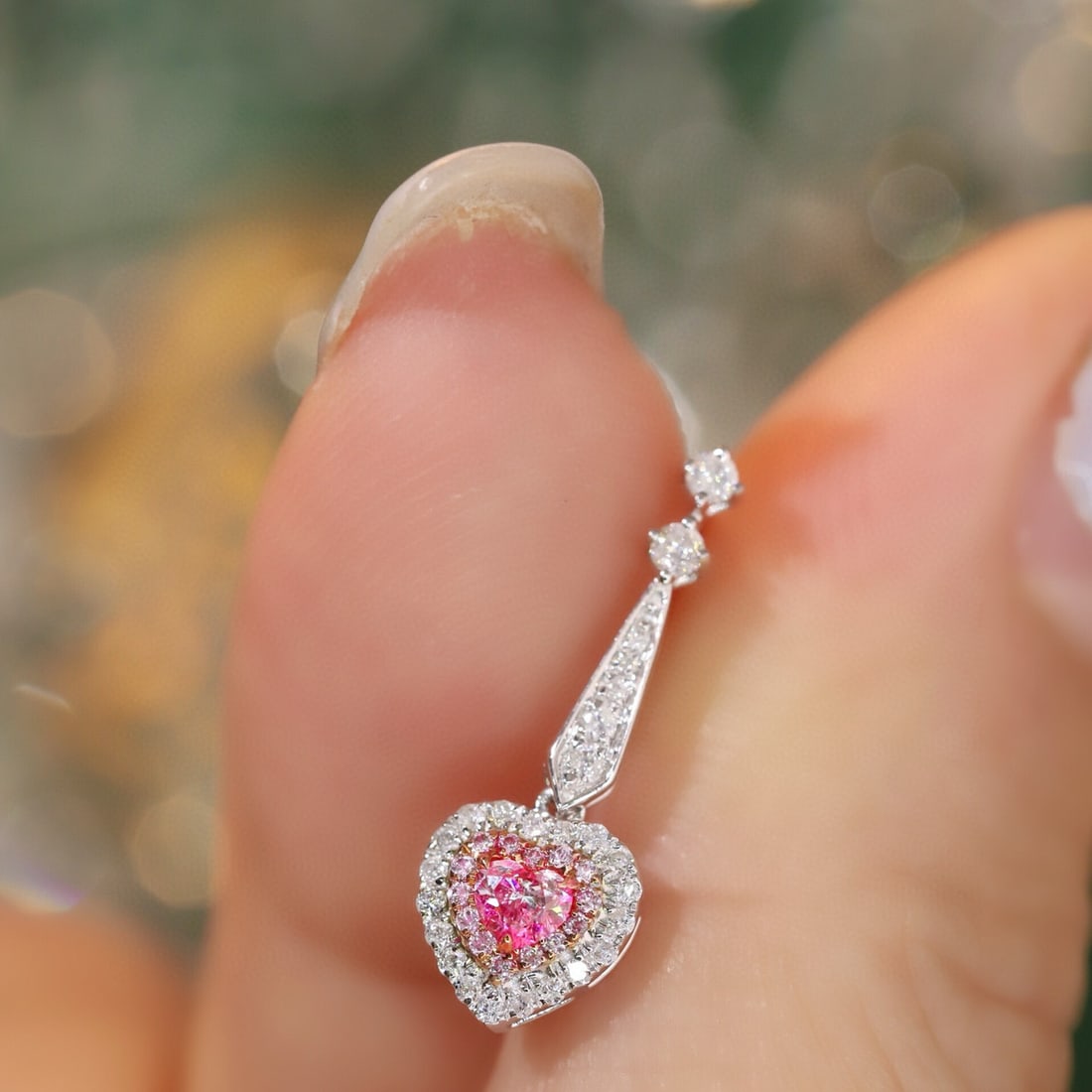 14k Gold 0.62 Ctw Natural Pink Diamond & Diamond Earrings - 6